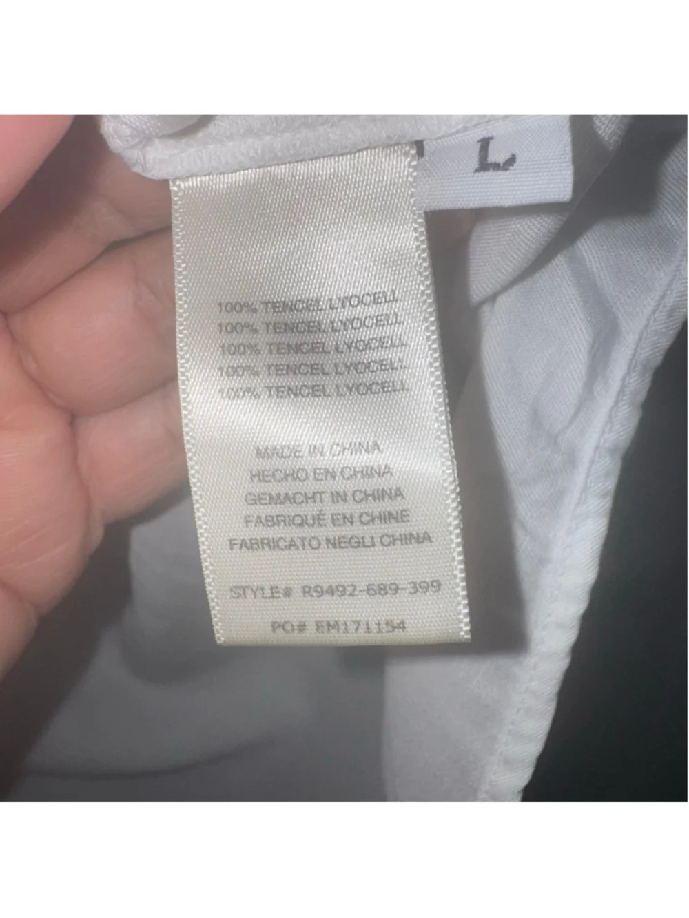 Cloth & Stone Anthropologie White Mockneck Keyhole Top Sleeveless Blouse Size L - Picture 7 of 8